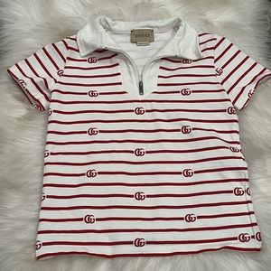 Gucci Collared Zip Up Shirt size 4